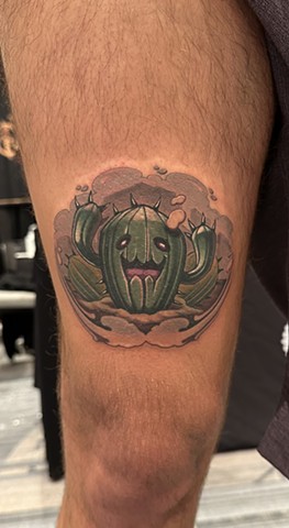 arizona new school, cactus, cacti, halloween tattoos, arizona tattoos, catus themed tattoos, monsters, monster tattoos, drawing, digital art, digital painting