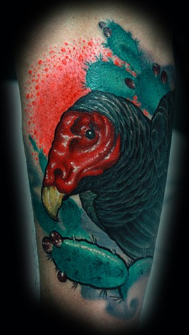 vulture tattoo cactus tattoo eric james tattoos blind tiger tattoo phoenix arizona