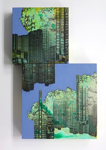 Cityscape artwork by Merryn Trevethan Ruin Nation