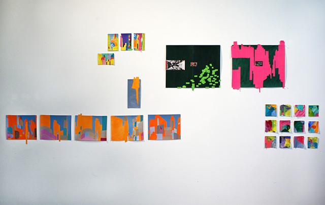 Works on paper created during residency in New York by Merryn Trevethan