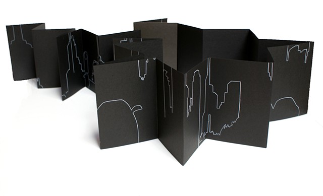 news feed concertina artist books by Merryn Trevethan