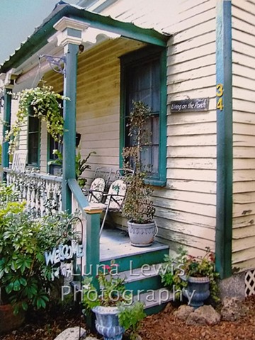 Photograph of front porch on old wood house in St Augustine by Luna Lewis