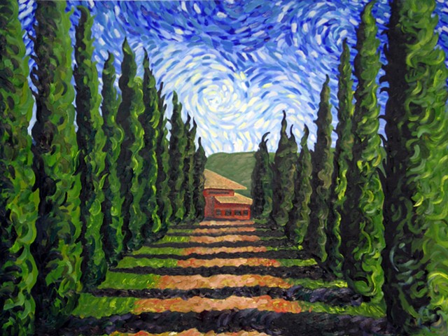 Painting 2 - Homage (Van Gogh), Oil on Canvas