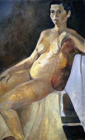 Life Drawing - Full Figure (long pose), Oil on Canvas