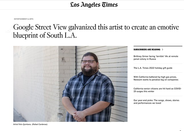 Los Angeles Times: Google Street View galvanized this artist to create an emotive blueprint of South L.A.