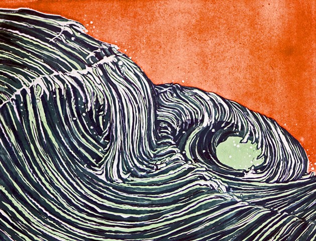 reduction print of the wave
