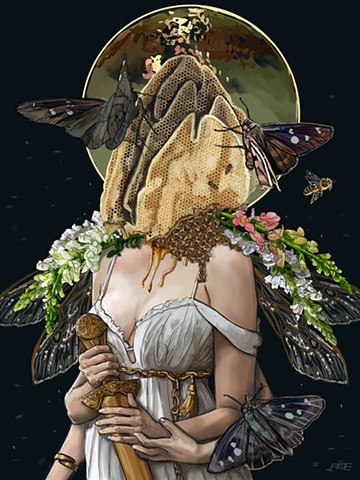 Bee Queen 11x14