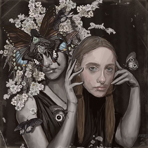 Mask (Moths) 10x10 
