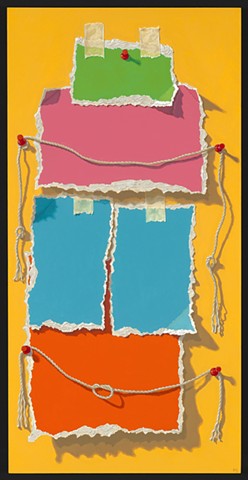 Pamela Sienna trompe l'oeil painting of cloth
