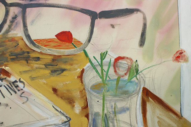 Glasses and Flowers (detail)