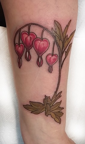 Lovecraft Tattoo, Charlotte Epright, Ct Tattoo, Best Tattoo, Bleeding Hearts, Plant Tattoo, Flower tattoo