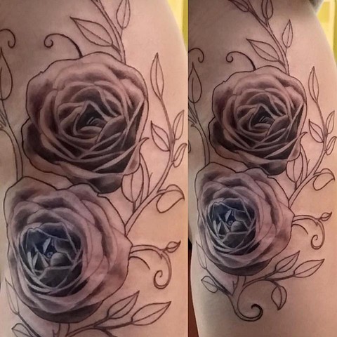 Black and Grey Roses