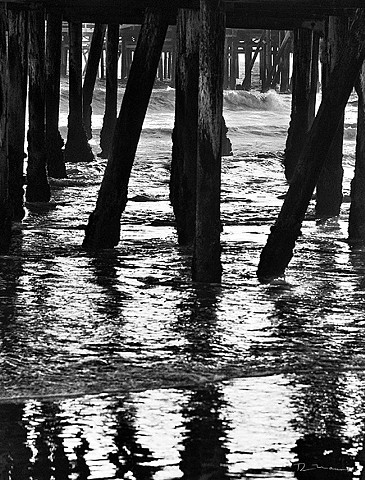 Under the P.O.P. pier and piles