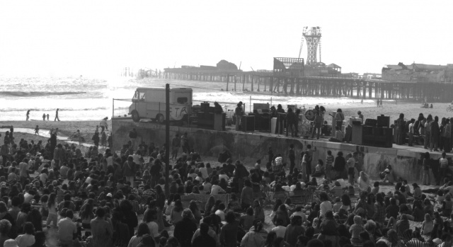"Psychedelic Rock" music group "The Doors" on the Rose Ave. Pier in Venice CA. (circa 1968)