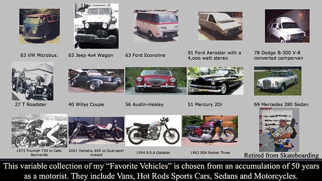 "Favorite Vehicles" and a link to my "Favorites at: *|http://rvmann.com/artwork/2915259_Favorites.html|*
