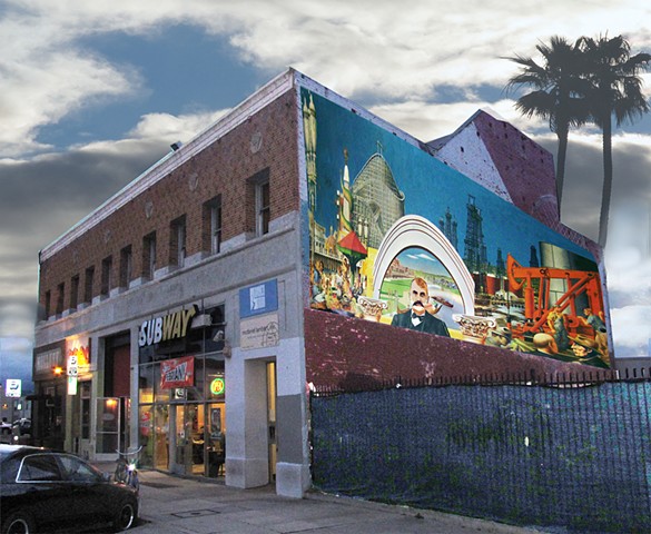 Biberman Mural mock up for a public mural