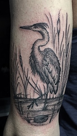 Heron tattoo New Haven ct