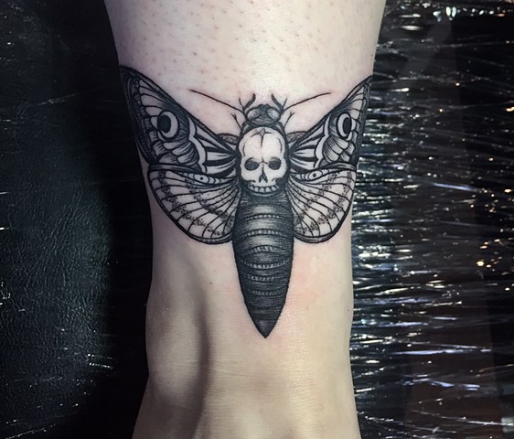 Death moth tattoo New Haven ct