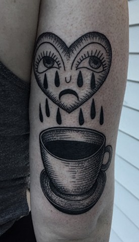 Crying coffee tattoo New Haven ct