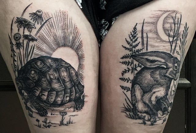 Tortoise and hare tattoo New Haven ct