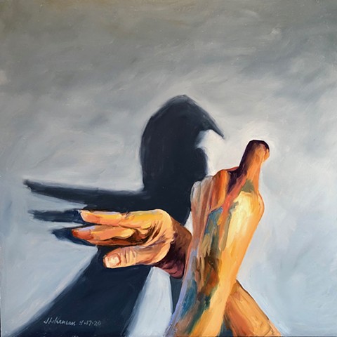 Hand  Painting, Bird Shadows Painting