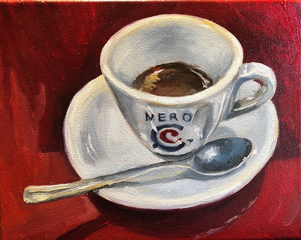 Espresso Cups Painting,Caffe, Nero Caffe