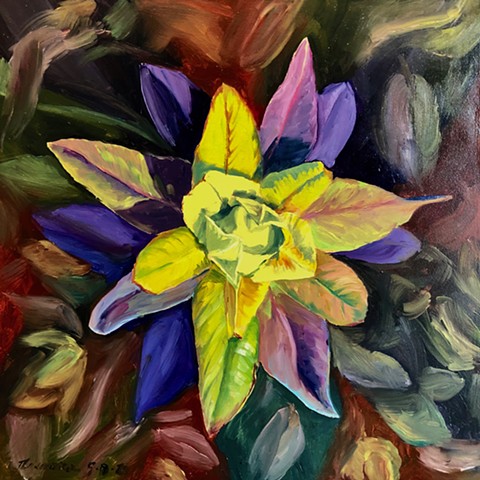 Spring flowers, spring plants, painting