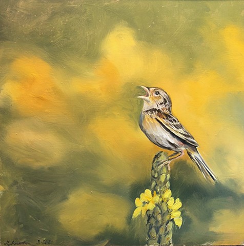 Grasshopper Sparrow Painting