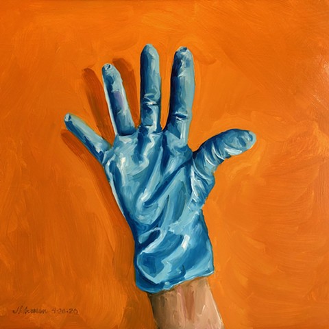 Gloved Hand Painting, Rubber Gloves