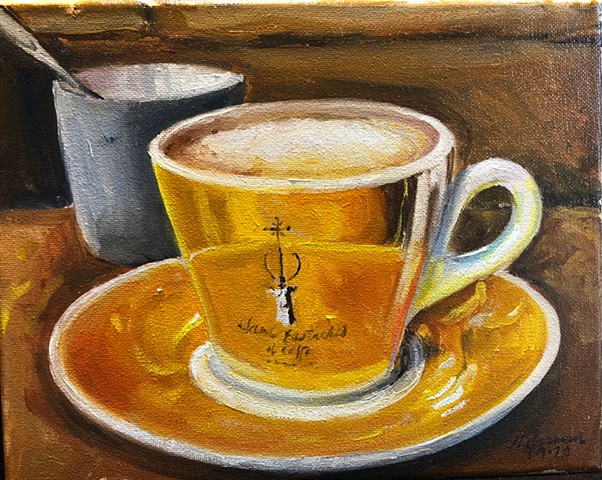 Espresso Cups Painting,Caffe, Sant Eustachio