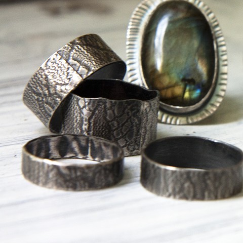 Lace Rings, Labradorite Ring, Ocean Jasper Ring (Sold)