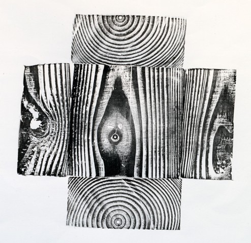 Woodblock print on Hosho paper by Carmi Weingrod