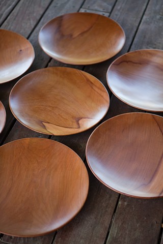 Set of 8 Madrone Plates