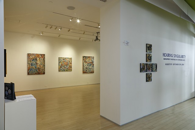 Exhibition Installation Shots By Mike Jenson at Gallery 72 for Nearing Singularity, Works by Stephanie Kolpy.