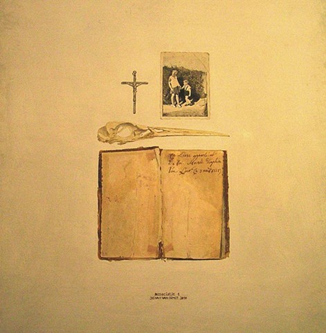associations book cross picture contemporary painter jenny van gimst stillife