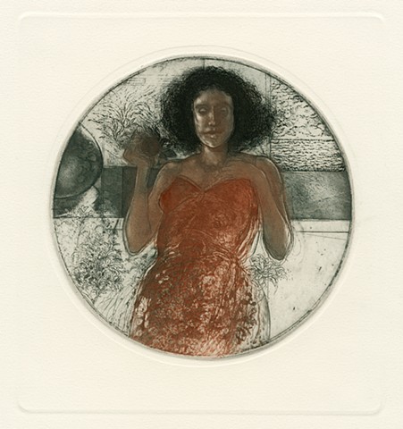 Circle Lady with Red Dress