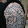 celtic cross done in 1997, roses added in 2002