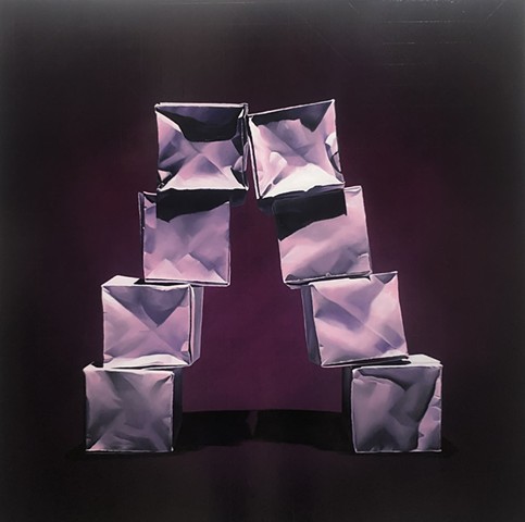 Paper Boxes: Composition in Pink on Magenta
