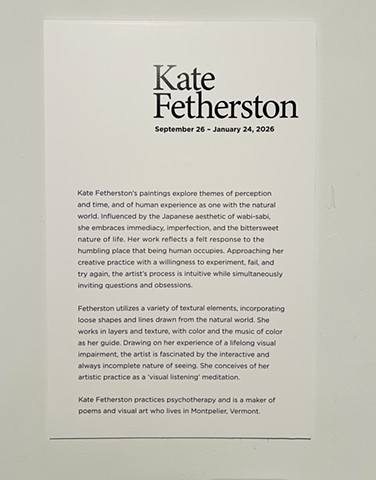 Lorraine B. Goode Gallery Burlington, Vermont Sept 2025-January 2026