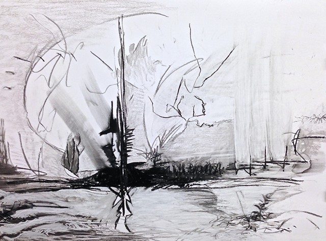 Abstract Charcoal Drawings