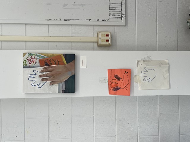 hand on hand on hand in the studio