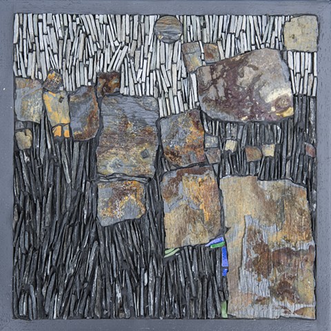 SCOTTISH SLATE MOSAIC WITH AN ARCHAEOLOGICAL CONTEXT