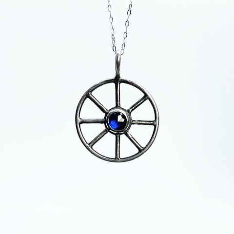 Simulated Sapphire Necklace