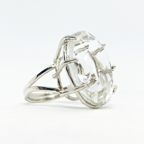 Quartz and Sterling Silver Ring 