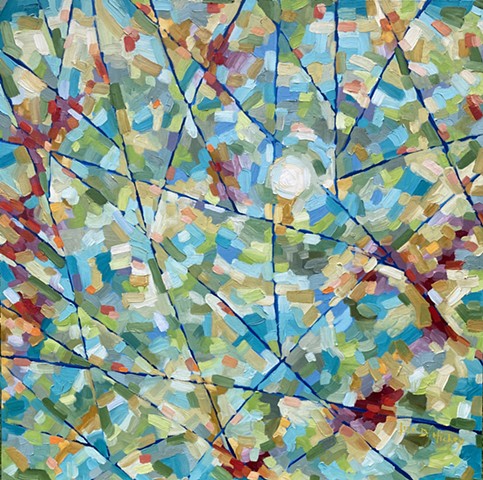 Spring kaleidoscope | 30 x 30 | Oil on canvas.