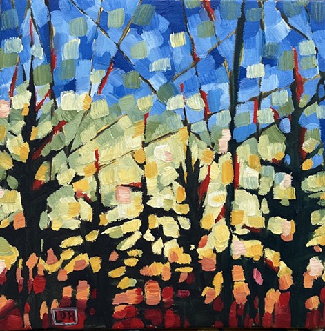 Ember Small Study 8" x 8" Oil on canvas $200 + HST SALE $160 +HST