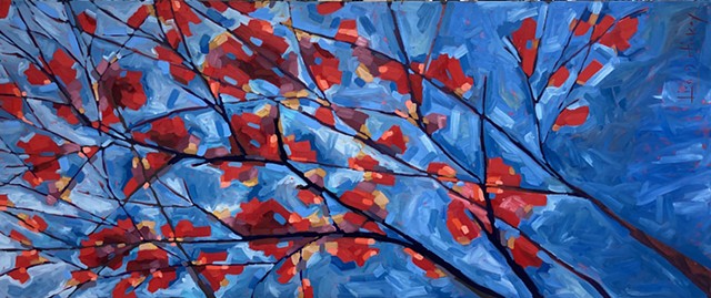 Wandering through October | Oil on canvas | 72 x 30