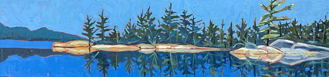 Magic on the blue bay | 60 x 15 | Oil on canvas