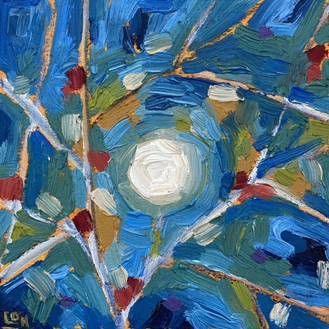 Nighttime / 6x6 / Oil on canvas