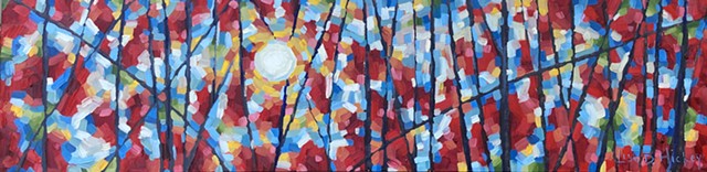 All the October light | Oil on canvas | 48 x 12